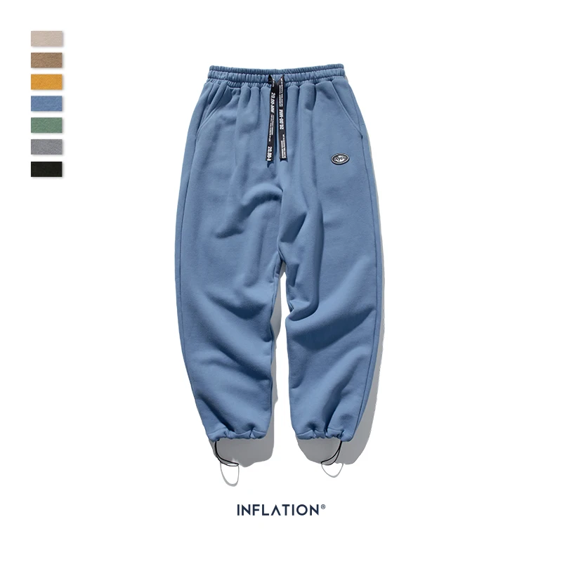 INFLATION DESIGN Super Loose Fit Men Sweatpants In Pure Color Loose Fit Retro Style Mens Sweatpants Street Wear Men Pants 93402W plus size harem pants Harem Pants