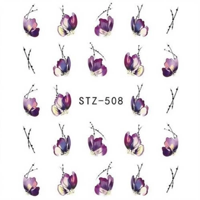 1 шт. наклейки для ногтей с 3d бабочками нейл арта Переводные картинки тату цветы