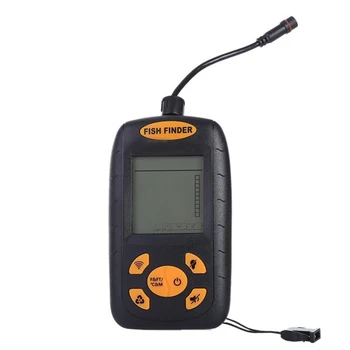 

Portable Sonar White Waterproof Fish Finder Lcd Monitor Sonar Sounder Alarm Fishfinder 1.3 Feet To 328 Feet Echo