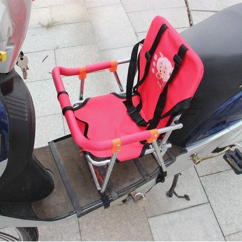 

Electric Vehicles Battery Electric Scooter on Children Safety Seat Front Seat Universal Baby Chair Foldable Friction.