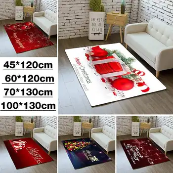 

NEW Merry Christmas Doormat Non-slip Floor Mat Home Carpet Living Room Bedroom Non-slip Floor Mat Carpet French Velvet Foot Mat