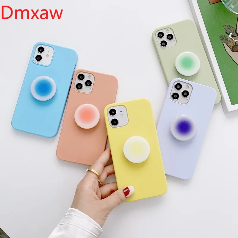 Gradient Bracket Phone Case For Huawei P50 Pro Nova 8 SE Y7A Mate 20X 10 Lite Honor 20 30 Soft Holder Stand Cover | Мобильные