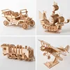 3D Wooden Puzzle Model  DIY Handmade  Mechanical toys for Children Adult Kit Game Assembly ships train airplane ► Photo 1/6