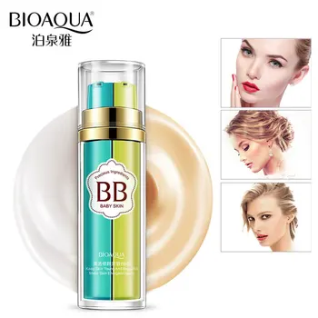 

BIOAQUA Double Color Base Primer Primer + BB Cream Liquid Foundation Face Makeup Moisturizer Concealer Nude Facial Cosmetics