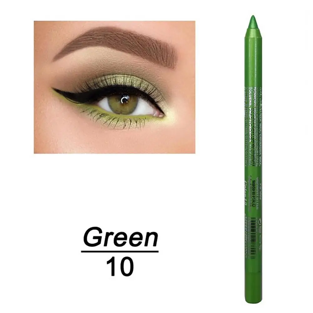 Eye Liner Pencil Long-lasting Waterproof Pigment Green Eyeiner Pen Women Fashion Eye Make-Up Cosmetic