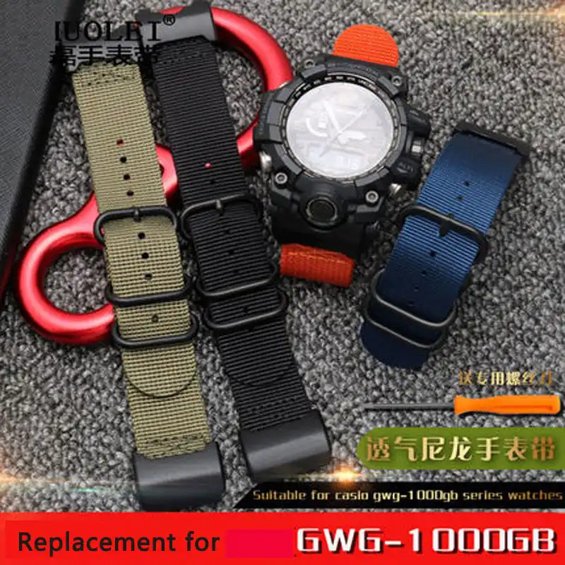 Nylon Watch Band Adapter For Gshock Modified Big Mud King Gwg 1000 1a A3 1a1gb Gg 24mm Watch Band Watchbands Aliexpress