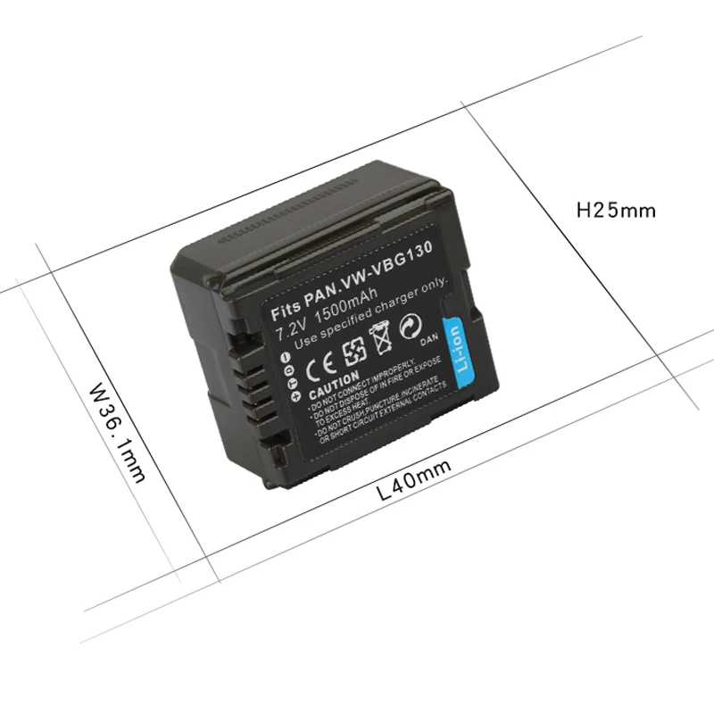 Аккумулятор для фотоаппарата VW VBG130 1500 мАч|camera battery|battery for camerabattery vw-vbg260 |