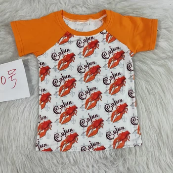 

2020 little baby boy summer clothing newborn short sleeve crayfish shrimp t-shirt children fashionable tops kids cute clothes