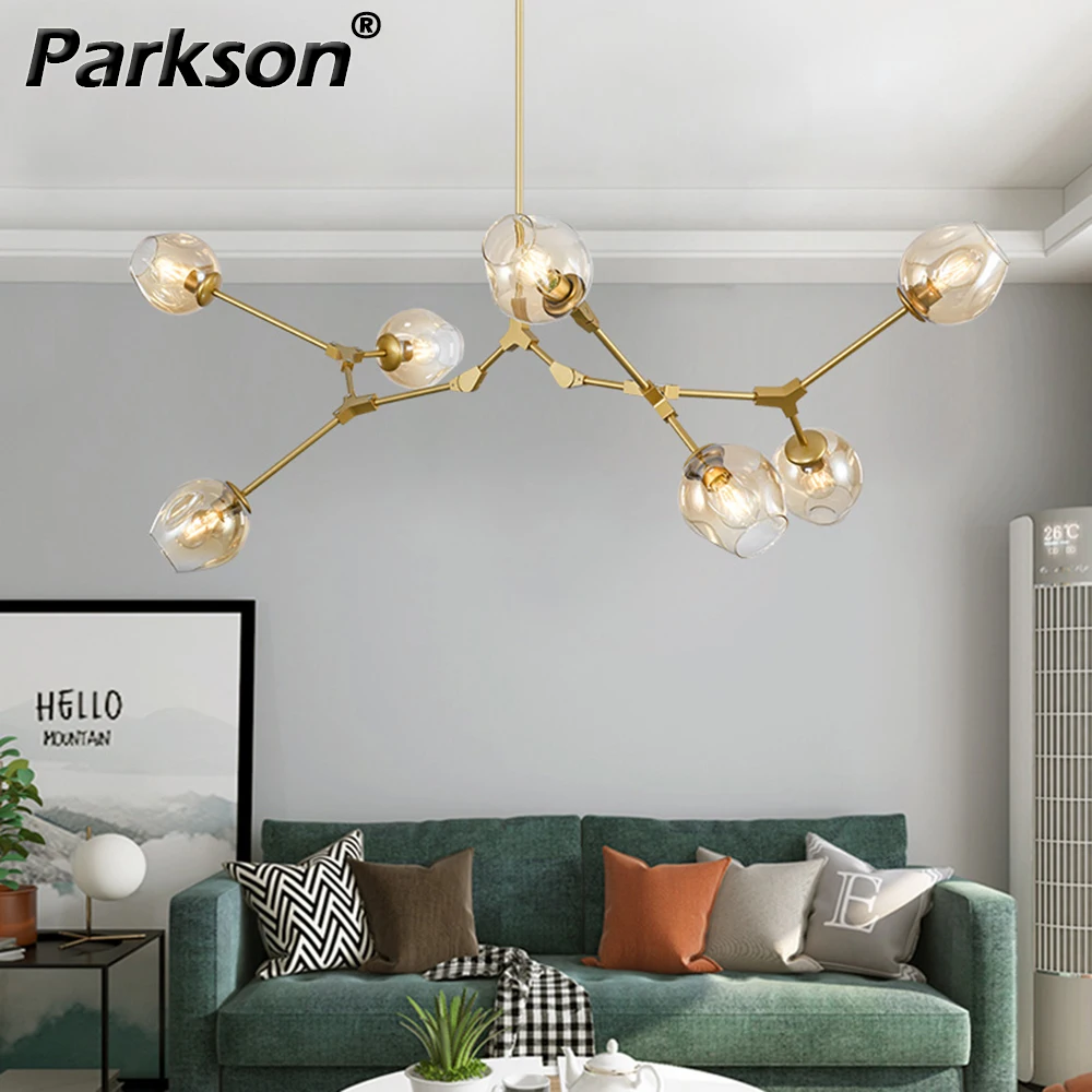 Потолочная люстра стеклянная E27 85 265в перем освещение в помещении lights lighting