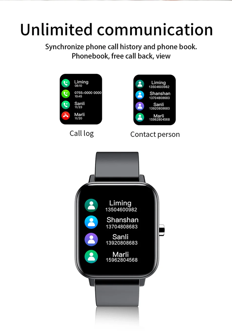 H10 Smart Watch Men Women Bluetooth Call smartwatch Man Sport Fitness Tracker Waterproof LED Full Touch Screen For Android ios
