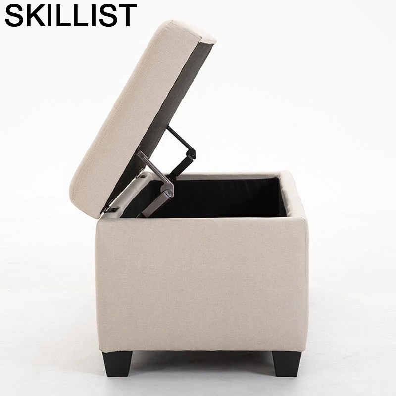 De Aluminio Footstool Store Ladder Escalera Plegable Puf Asiento Pouf Kids Furniture Change Shoes Taburete Storage Chair |