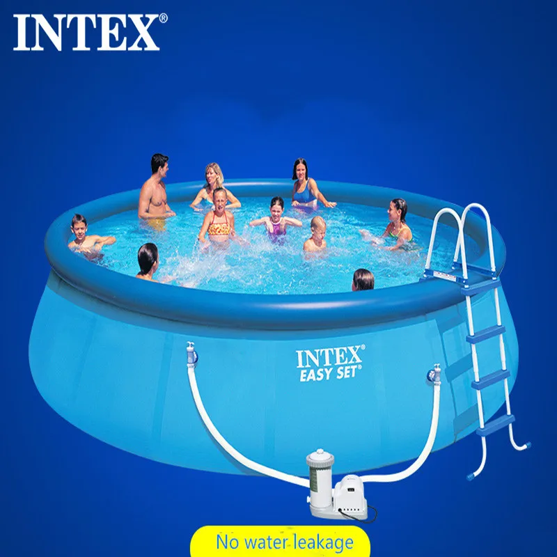 INTEX круглая скобка бассейн piscina надувной взрослый открытый большой детский