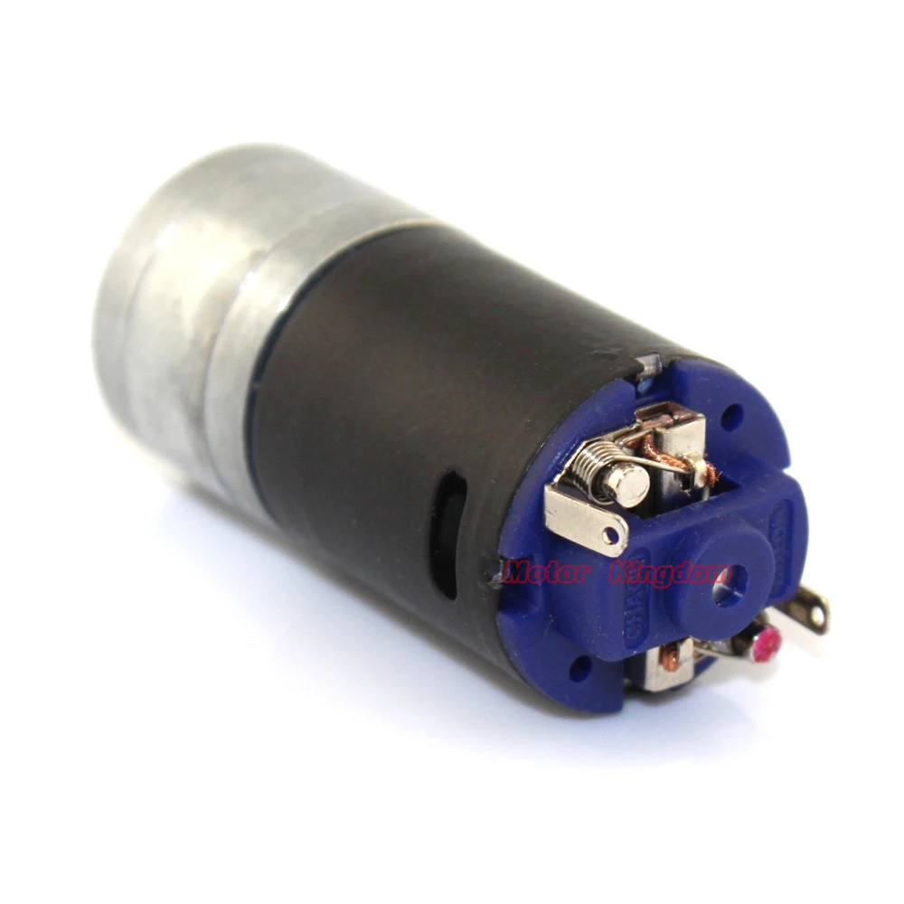 С источником питания от постоянного тока, 6 V-12 V 980 об/мин мини 25 мм металлический Шестерни коробка большой крутящий момент Электродвигателя Шестерни мотор 4 мм вал "сделай сам" Caterpillar Модель автомобиля