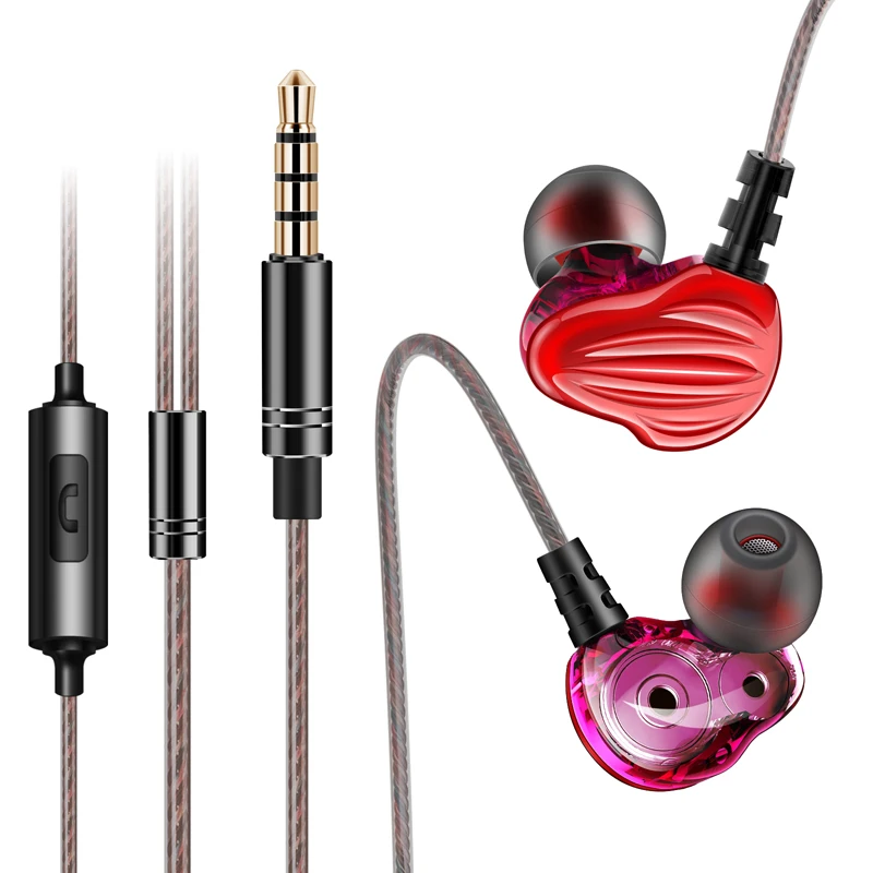 CK4 New Super Bass Sport Wired Earphones Stereo Earbuds Headsets with Mic for Mobile Phone MP3 MP4 3 5mm Interface 