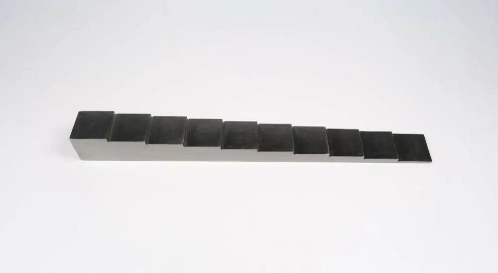 10 Step Ultrasonic Calibration Block, step wedge ,1018 Steel test block, Thickness 1.1inch to 2.0 inch