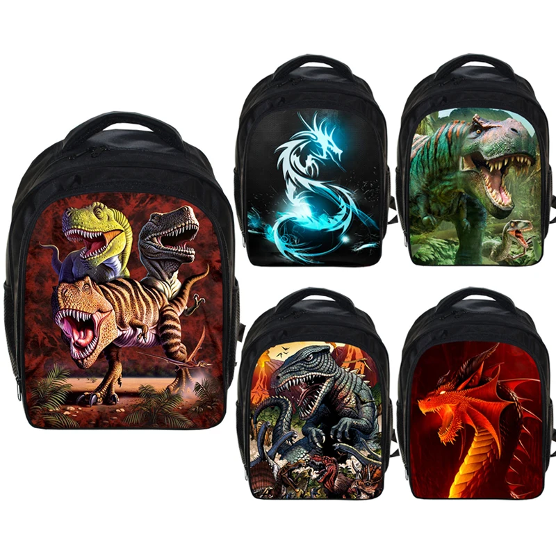 FORUDESIGNS/крутой Детский комплект школьных сумок с рисунком дракона и животных, рюкзак для учащихся и мальчиков, детская книжная сумка, Mochila