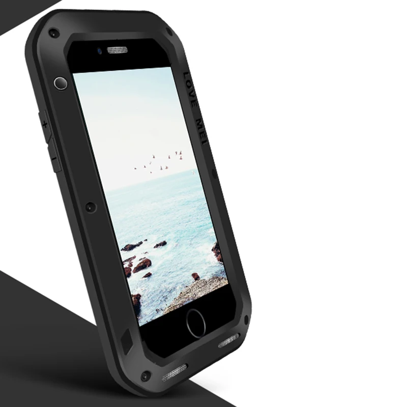 LoveMei чехол для iPhone 7/8 Plus Алюминиевый металлический противоударный