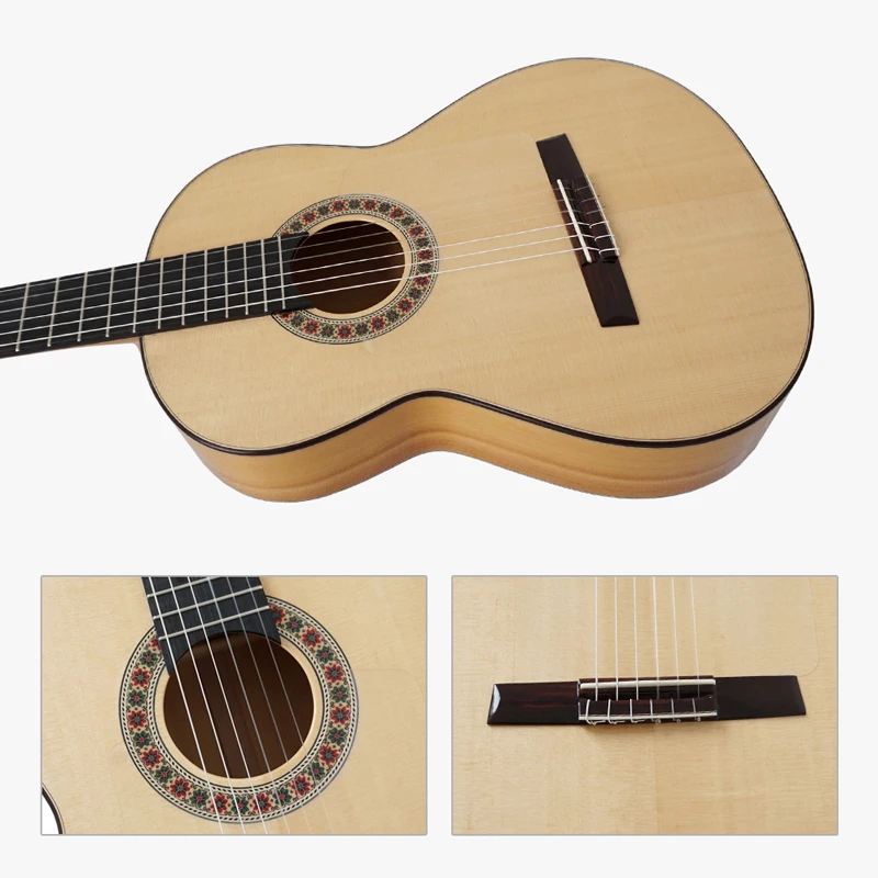 Aiersi бренд все твердые испанский Cypress фламенко гитары s 100% ручной работы Винтаж Классическая SC095F