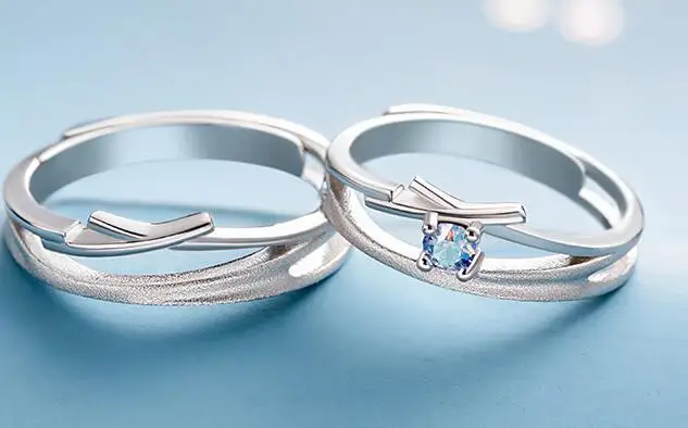 couple of rings Thaya выдалбливают Циркон Свадебный дизайн кольца S925 серебро высокое качество фантазия ювелирные изделия кольцо для женщин подарок для влюбленных - Цвет камня: couple of rings