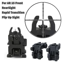 For AR 15 Front Rear Sight Rapid Transition Flip Up Sight for AR-15 Gold/Black  Ar 15 Accessories Hunting Accessories