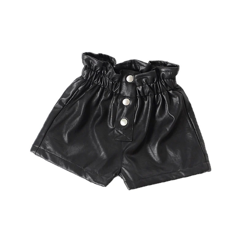 New autumn winter Kids faux leather Shorts pants For Girls baby Princess pant Children 6 8 10 12 years