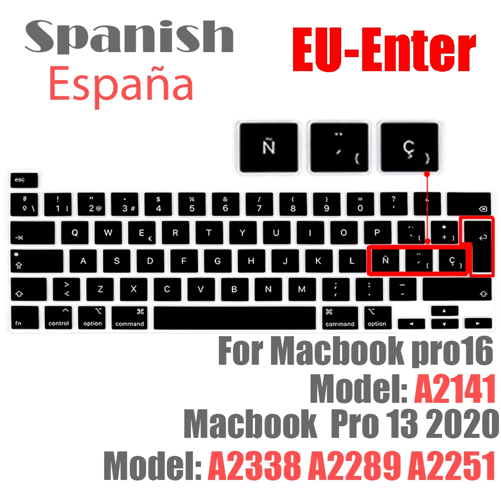 teclado capa de silicone macio a2251 a2289 protetor de teclado pele