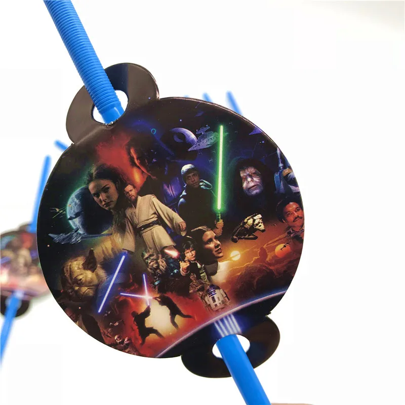 Disney Star Wars тема 81 шт. Рождественская чашка тарелка соломенная Салфетка скатерть для детского праздника в честь Дня Рождения украшения бумажная посуда поставка