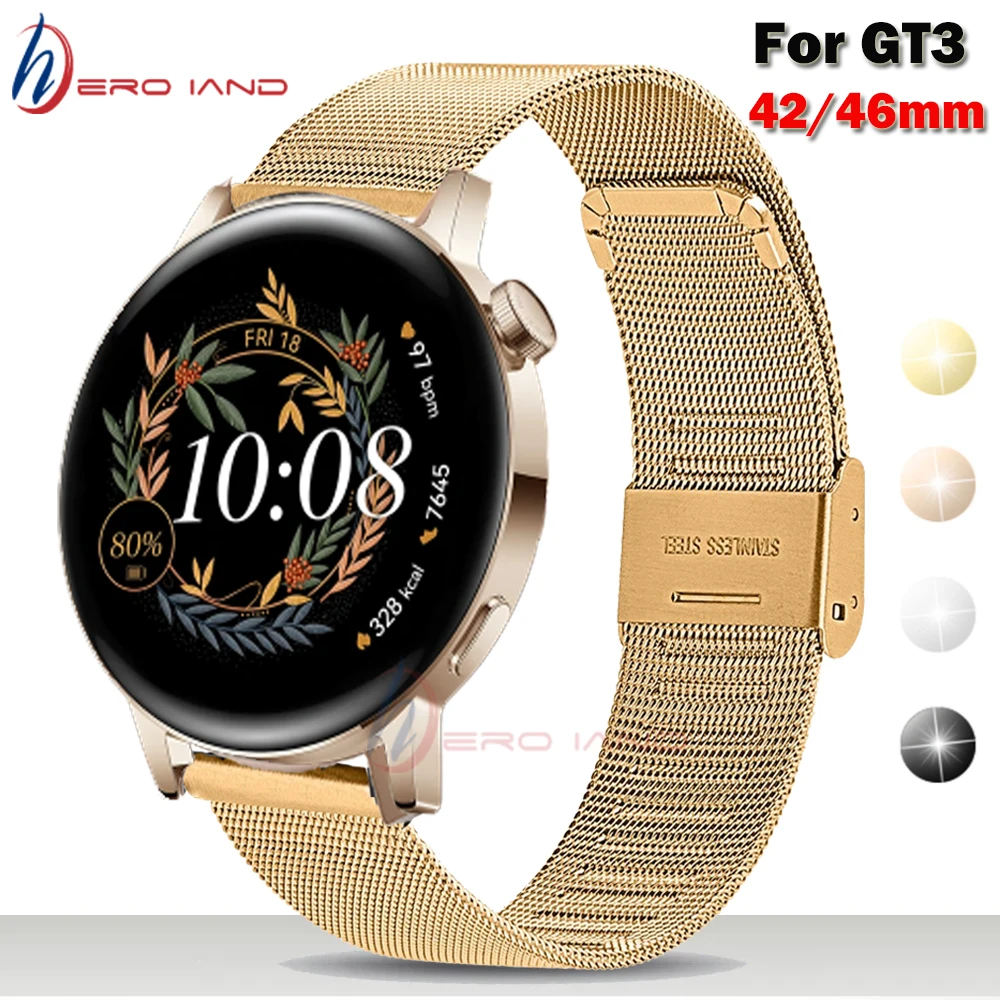 

Metal Watch Band For Huawei Watch GT3 42mm 46mm Wrist Strap For Huawei Watch 3 Pro GT2 GT3 Stainless Steel Wristband Bracelet