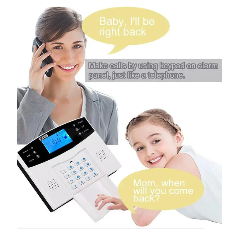 Wireless GSM Home Intruder Security Alarm System With APP Control Voice Prompt SMS Auto Dial PIR Motion Detect Fire Smoke Alarm