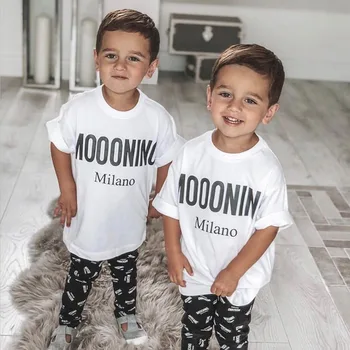 

Summer Children Clothing Boys T Shirt Cotton Short Sleeve T-shirt Kid Boy Casual T-shirt 2-8Years White and Black Shirt