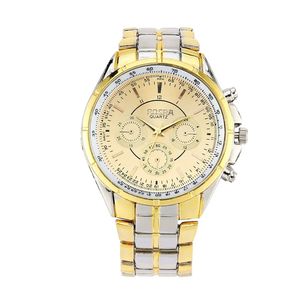 

Fashion Luxury Men Quartz Watch Stainless Steel Strip Golden Watch Waterproof Electronic Personality Wristwatch Relogio Feminino