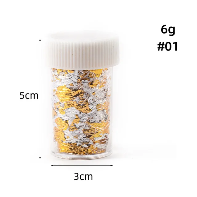 Nail Decoration Style Japanese Nail Gold Foil Net Star Paper Japanese Manicure Gold Leaf Fragment Manicure Charm Jewelry XKZ-19-01