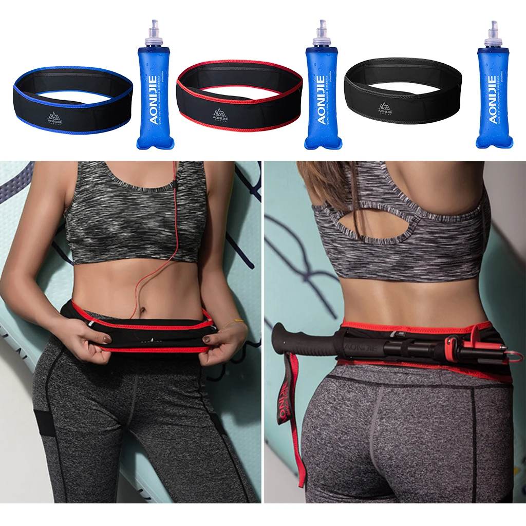 AONIJIE Slim Running Waist Belt Jogging Bag Fanny Pack Travel Money Marathon Gym Trail 6.9'' Phone Holde w/ Reflective Strip