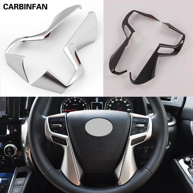 

Car Steering Wheel Panel Decoration Cover Trim Left Hand Driver Side 2Pcs/Set For Toyota Alphard VELLFIRE 2015 - 2019