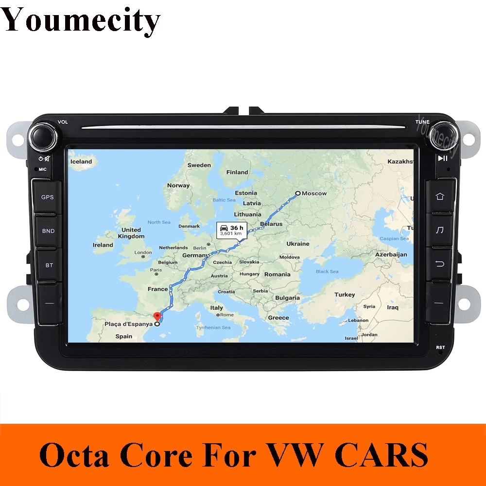 Clearance Android 9.0 Octa Core Car DVD Video Gps player for VW Volkswagen Jetta Transporter T5 EOS Touran Scirocco Sharan Bora Head Unit 0