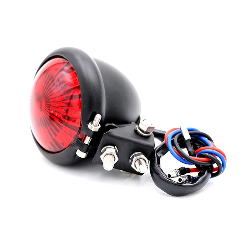 AOZBZ мотоцикл Красный 12V светодиодный Cafe Racer Стиль задние фонари светильник тормоза задние лампы светильник регулируемый для Harley Bobber Chopper