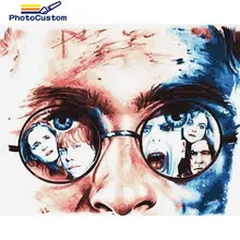 PhotoCustom DIY Painting By Number Figure Hand Painted Paintings Gift Pictures By Numbers Kits Home Decor Drawing On Canvas