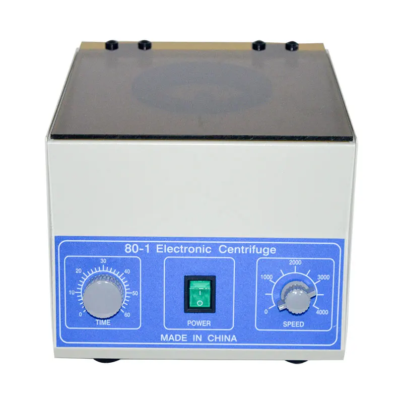 4000 RPM Low Speed Capacity 20 ml x 6-110v （Us Warehouse in Stock） Electric Lab Laboratory Centrifuge Machine Desktop Lab Practice w/Timer and Speed Control