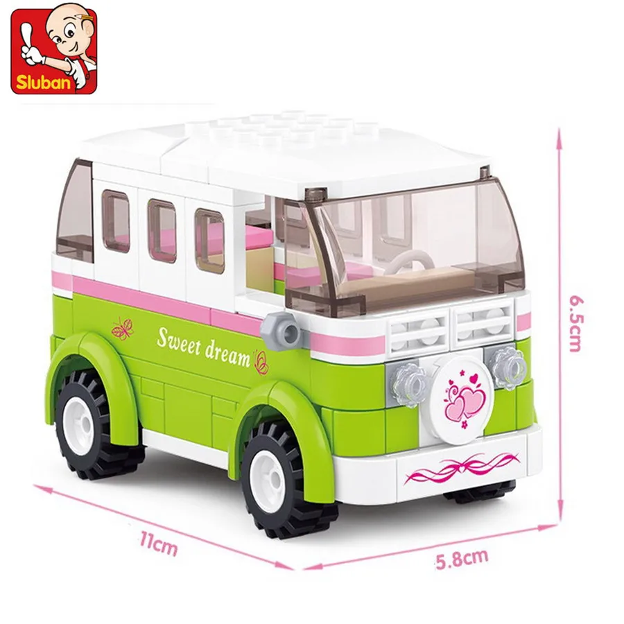 158 шт. Детский конструктор Розовый вагон|enlighten toys|toys fortoys for children |