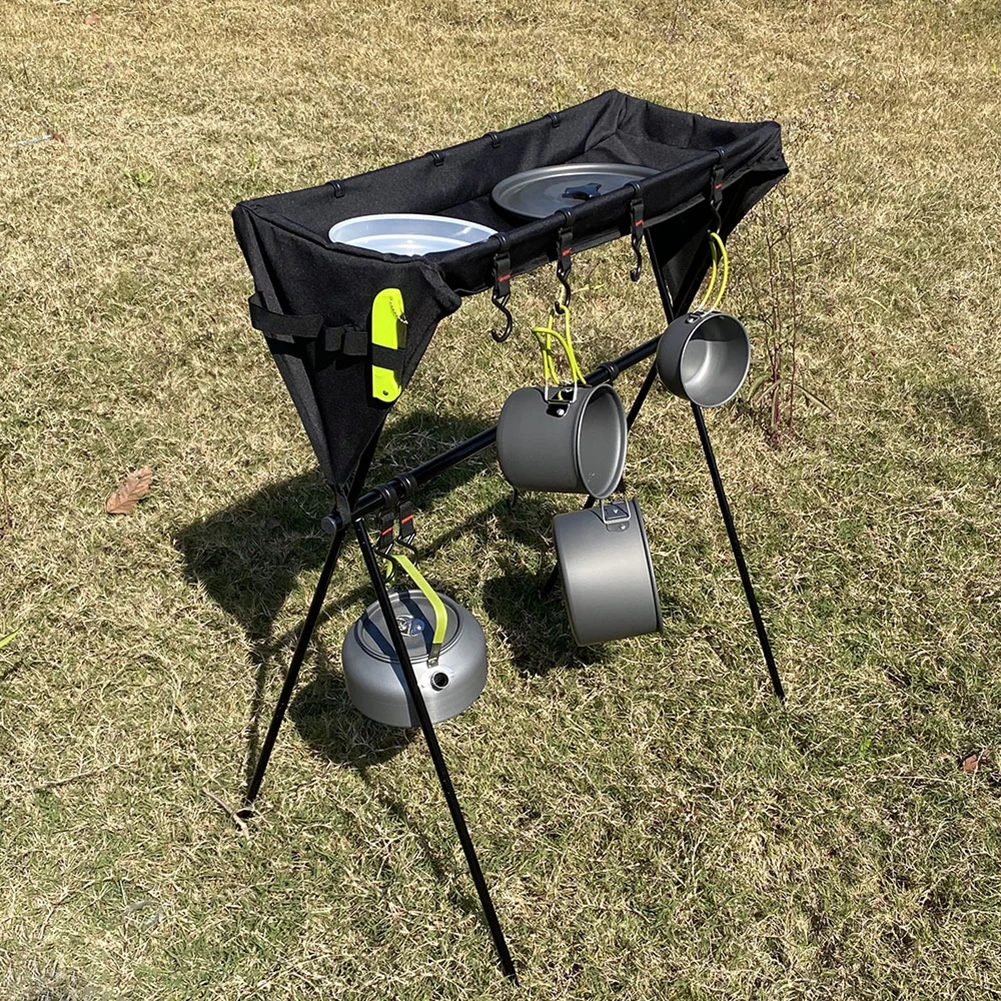 Outdoor Camping Hanging Shelf Lightweight Triangle Rack Clothes Hanger