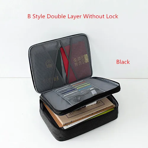 Document Passport Organizer Pouch Business Travel Ipad Passport Holder Cationic Cloth File Certificate Storage Bag Accessories - Цвет: B Black