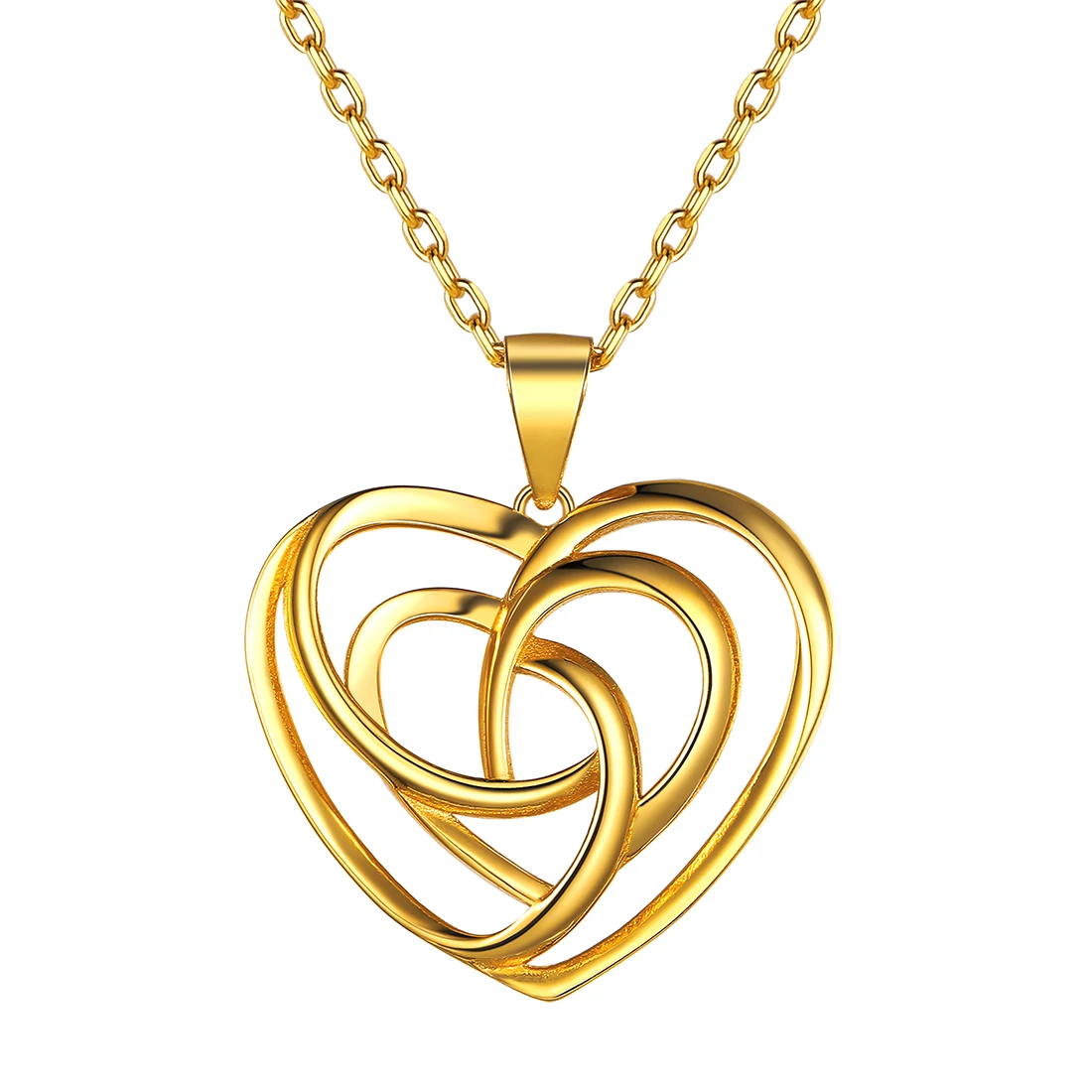 

Gift Celtic Knot Pendant Necklace Sterling Silver Irish Jewelry for Women Men Heart Pendant Necklaces with 20'' Chain