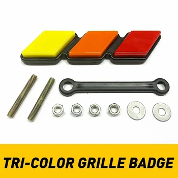 

Tri-color 3 Grille Badge Accessories Durable for Car Vehicle Mesh Slotted Grille F-Best