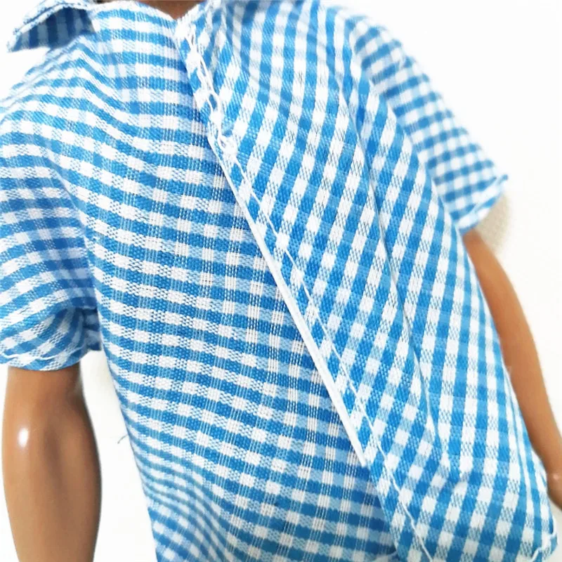 Ken The Boyfriend Blue Tee Outfits Set for Barbie BJD Doll Clothes Accessories Play House Dressing Up Costume Kids Toys