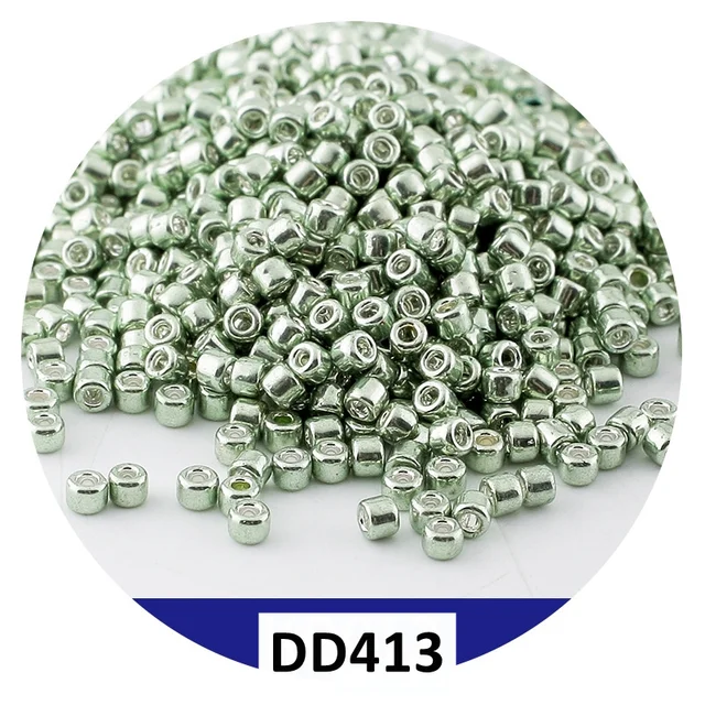 600Pcs 2mm Miyuki Delica Beads Japan Bronze Glass Beads Bohemia Style Metallic Seedbeads For DIY Jewelry Making Bracele Earring DD413 Light Mint