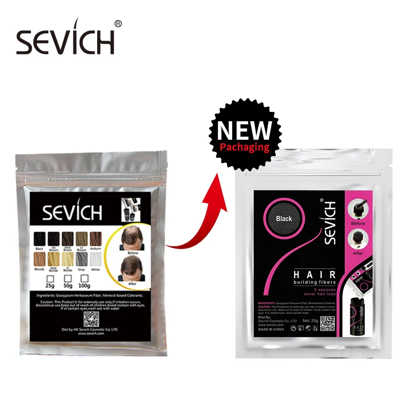 Sevich Hair Building Fiber Styling Color Powder refill 100g+gel 25g+Applicator Extension Keratin Thinning Hair Spray 3pcs/lot hair building powder hair building fibers