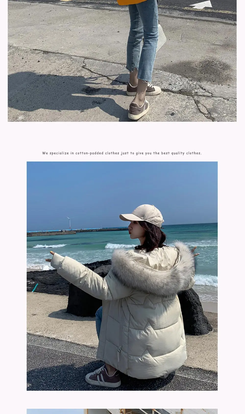 new Big fur winter coat thickened parka women slim winter coat down cotton ladies down parka down jacket women