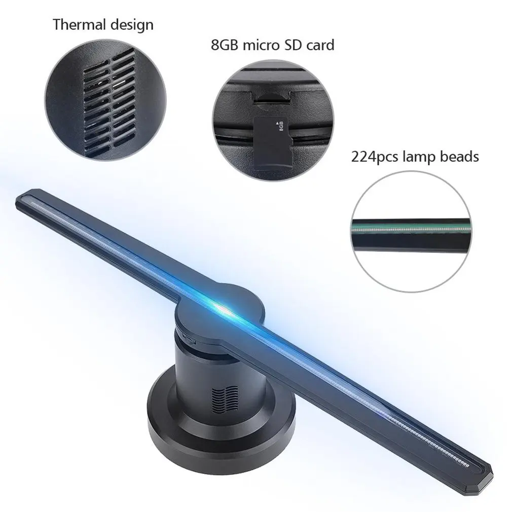 3D Голограмма рекламный вентилятор для проектора световой дисплей голографическая светодиодная голограмма Wifi настенные фото-картины под заказ видео