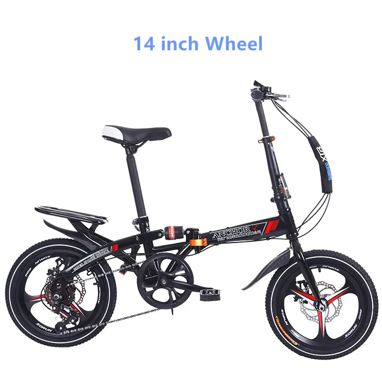 14 inch black Новые 14/16/20 дюймов графит для колес Сталь рамки для iPhone 6 plus Скорость Для женщин складной детский велосипед Открытый BMX с амортизацией Bicicleta - Цвет: 14 inch black