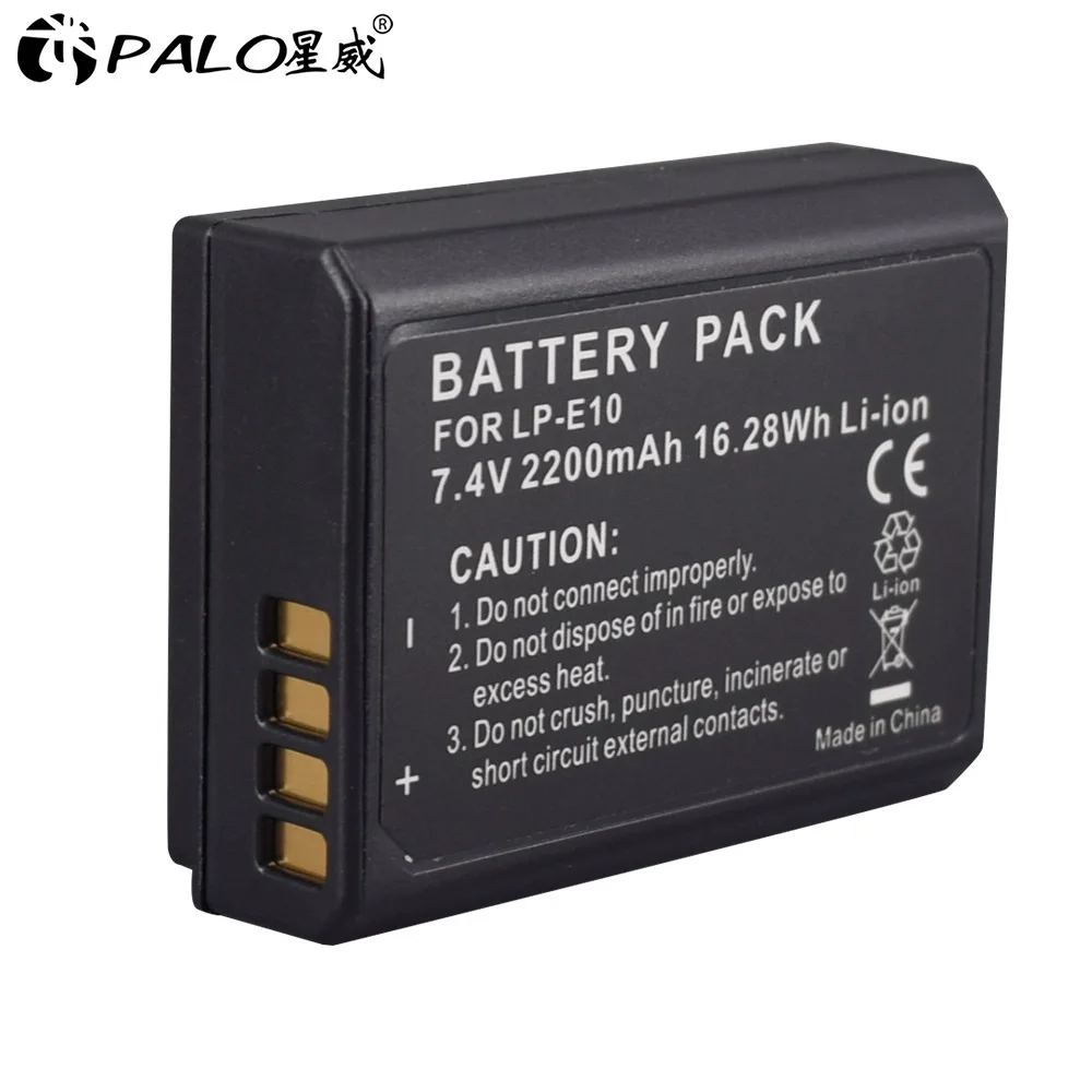 PALO 2 шт. LP-E10 батареи для камеры Canon+ ЖК USB двойной зарядное устройство Замена LP E10 LPE10 EOS 1100D 1200D 4000D Kiss X50 X70